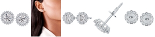 De Beers Forevermark Diamond Halo Stud Earrings (1 ct. t.w.) in 14k White Gold